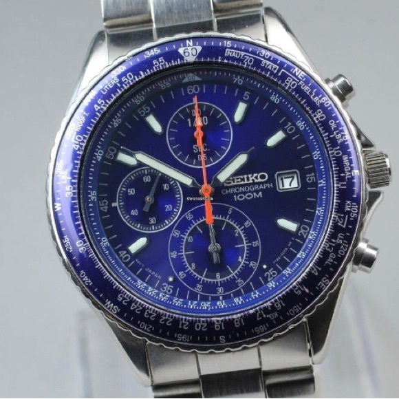 SEIKO Flightmaster Pilot 7T92-0CF0 Chronograph Men's Watch. - Picture 2 of 10